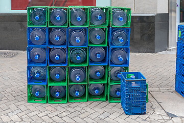 Image showing Water Bottles at Street