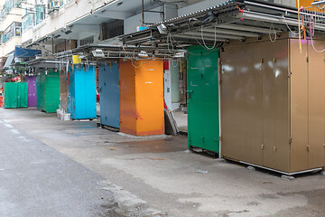 Image showing Street Market Kiosk Row