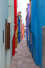 Image showing Burano Narrow Street