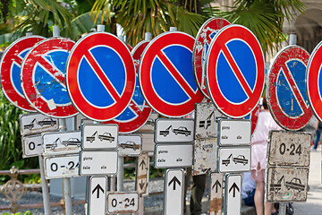 Image showing Many No Parking