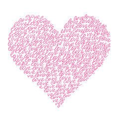 Image showing Abstract pink heart from 