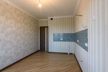 Image showing Interior of an empty room, future kitchen