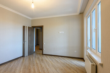 Image showing Interior of an empty bedroom after a renovation