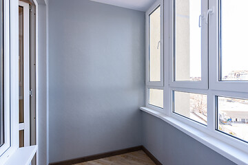 Image showing interior of a small glazed loggia after renovation