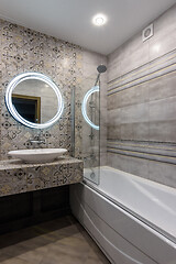 Image showing Interior of a modern bathroom in an apartment