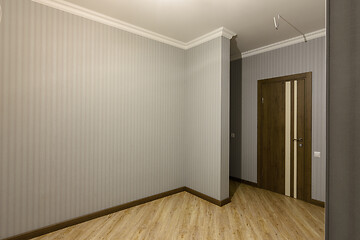 Image showing Place under the cabinet in the interior of the empty hallway after repair