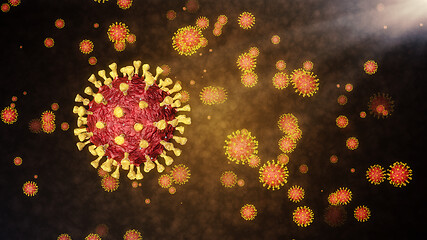 Image showing Coronavirus concept resposible for asian flu outbreak