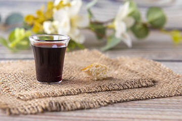 Image showing Taking communion and Lord Supper concept