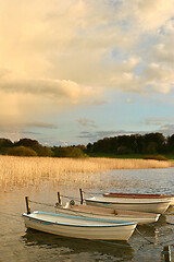 Image showing Boats on the coast in Denmark