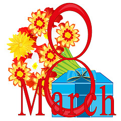 Image showing International feminine holiday of the eighth March