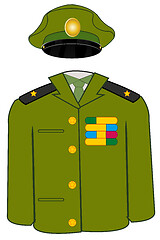 Image showing Form military on white background is insulated