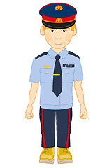 Image showing Vector illustration men in year form of the police bodies