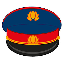 Image showing Headdress of the employee to police bodies service cap