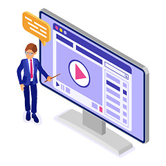 Image showing Online distance education from home