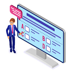 Image showing Online distance education from home