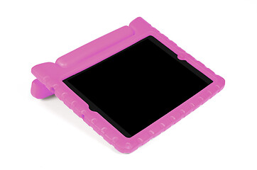 Image showing Tablet in a bright cover, designed for children