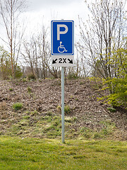 Image showing Disabled parking bay sign