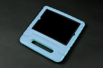 Image showing Tablet in a bright cover, designed for children