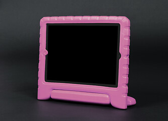 Image showing Tablet in a bright cover, designed for children