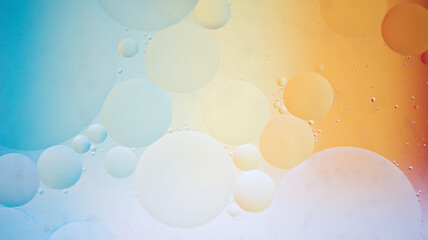 Image showing Rainbow abstract background picture made with oil, water and soap