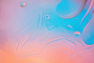 Image showing Defocused pastel colored abstract background picture made with oil, water and soap