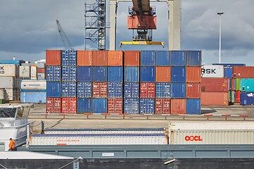 Image showing Stacked Refigerated Containers