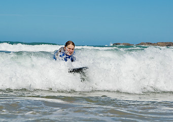 Image showing girl in the waves