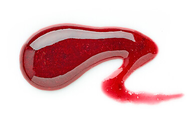 Image showing blackcurrant jam on white background