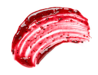 Image showing blackcurrant jam on white background