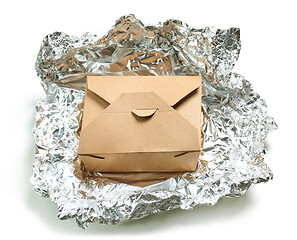 Image showing cardboard box for food