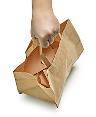 Image showing paper bag in human hand