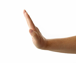 Image showing human hand on white background