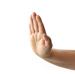 Image showing human hand on white background