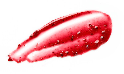 Image showing blackcurrant jam on white background