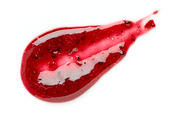 Image showing blackcurrant jam on white background