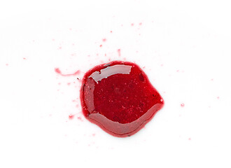 Image showing blackcurrant jam on white background