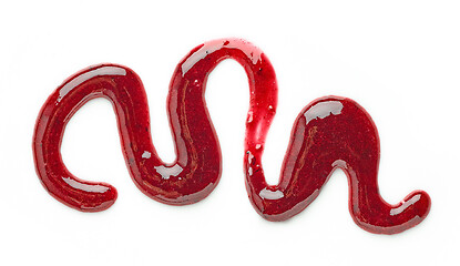 Image showing blackcurrant jam on white background