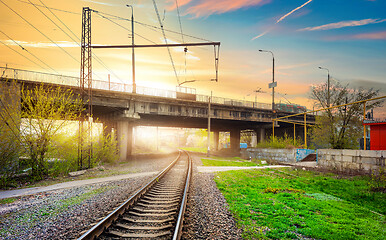 Image showing Railway in a rural scene