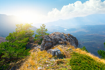 Image showing Mountain landscape in the afternoon