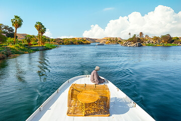 Image showing Tourist boat on river Nile