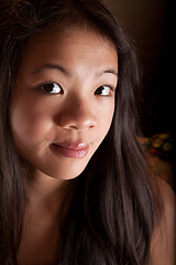 Image showing Portrait of a young teenager girl in studio