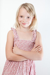 Image showing Portrait of a young teenager girl in studio