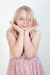 Image showing Portrait of a young teenager girl in studio