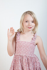 Image showing Portrait of a young teenager girl in studio