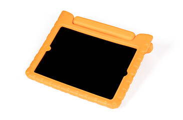 Image showing Tablet in a bright cover, designed for children