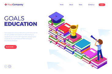 Image showing isometric education graduate achievements