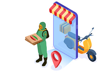 Image showing secure online food delivery service