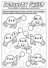 Image showing Activity sheet math theme 8