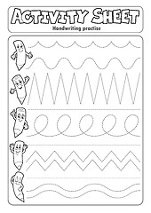 Image showing Activity sheet handwriting practise 2