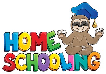 Image showing Home schooling theme sign 4